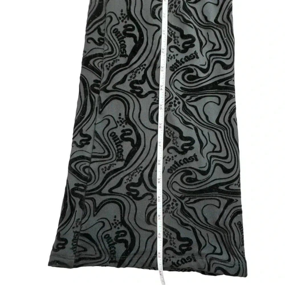 Outcast ASTRID PANT Velvet BLACK Fitted Flare, Size Large stretchy festival - Picture 11 of 13